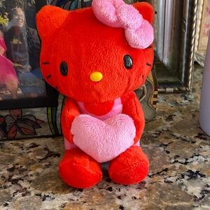 Hello Kitty Plush with Red and Pink Accents